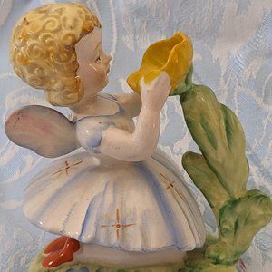 Very Rare Beswick Fairy Figurine "Fairy Drinking" Model 1011*READ Missing 1 Wing